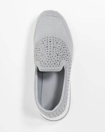 Diamante Slip On Leisure Shoe EEE Fit