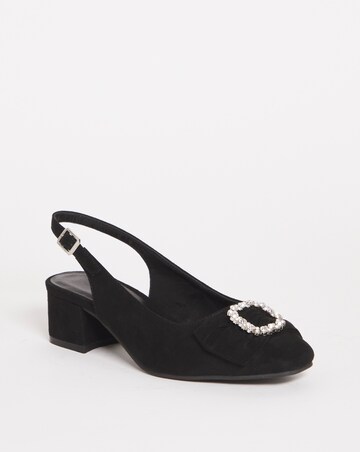 Joanna Hope Diamante Trim Slingback Shoe - Wide Fit (E)