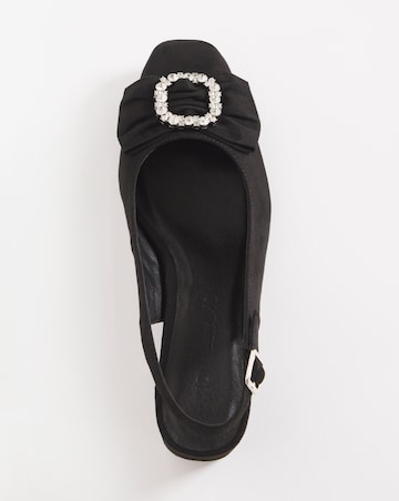 Joanna Hope Diamante Trim Slingback Shoe - Wide Fit (E)