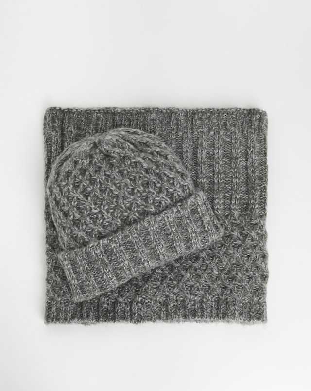 Knitted Snood and Hat Set