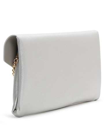 Valentino Bags Arpie Silver Saffiano Envelope Pochette Bag