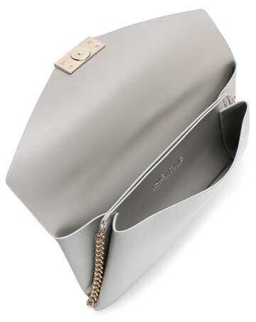 Valentino Bags Arpie Silver Saffiano Envelope Pochette Bag