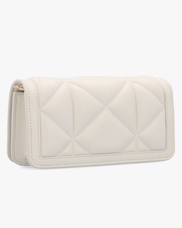 Love Moschino Mini Heart Logo Quilted Pillow White Cross-Body Bag