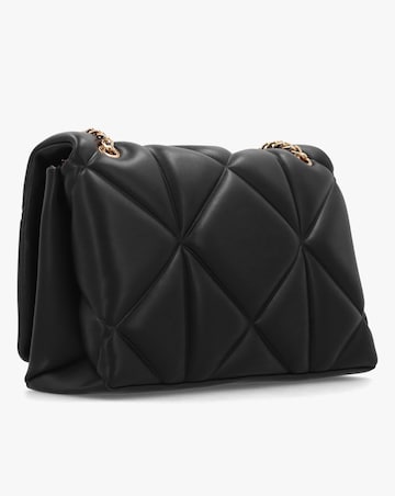 Love Moschino Heart Logo Quilted Pillow Black Shoulder Bag