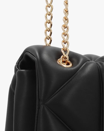 Love Moschino Heart Logo Quilted Pillow Black Shoulder Bag