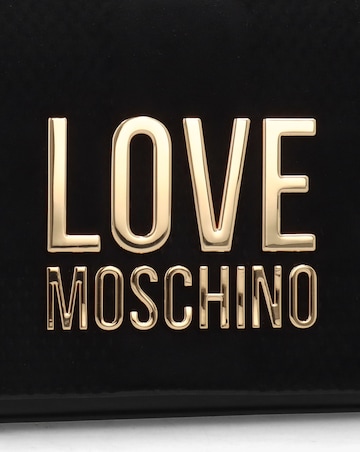 Love Moschino Mini Checkerboard Chain Black Shoulder Bag