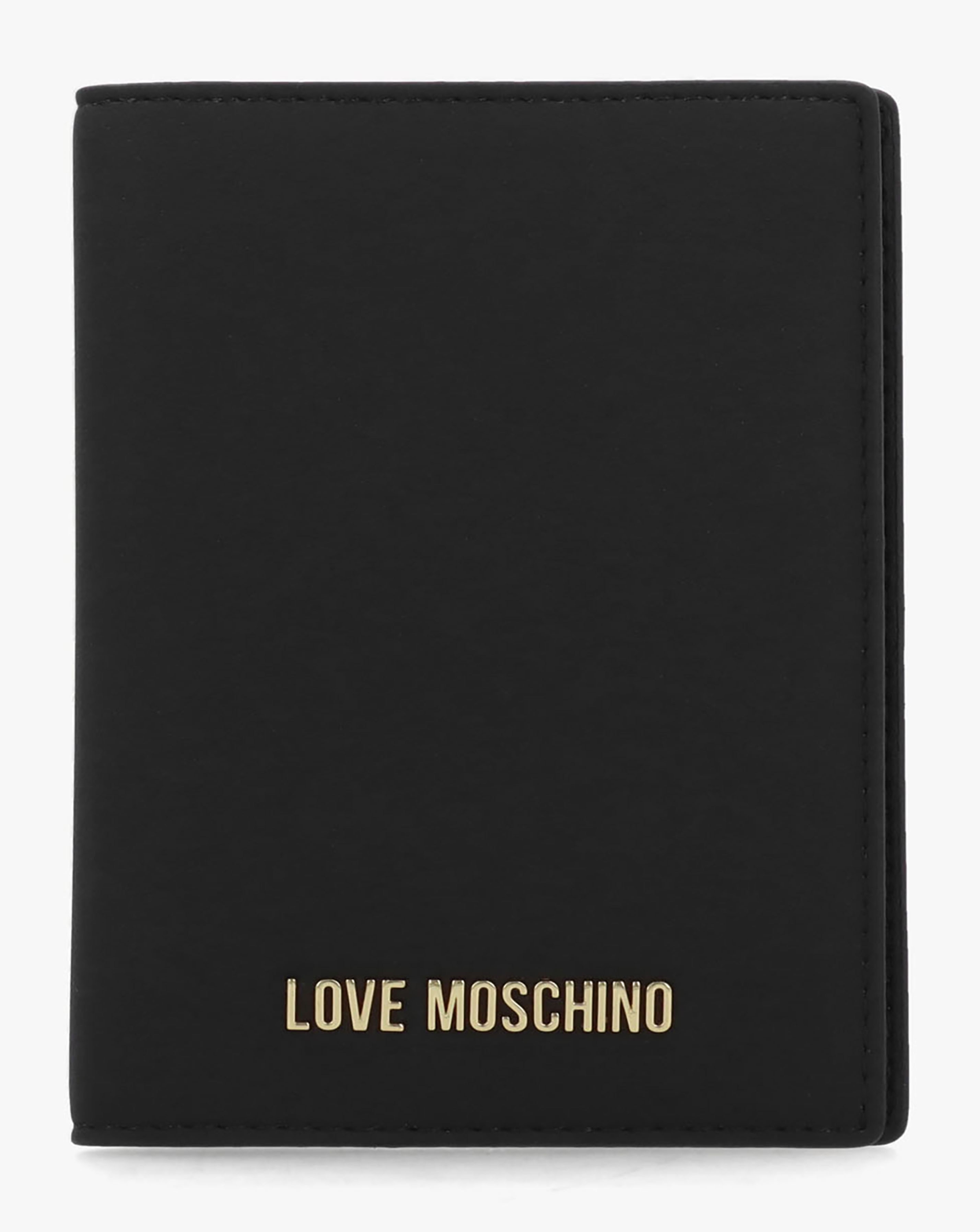 Love Moschino Logo Black Passport Cover