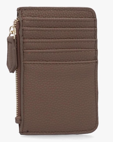 Valentino Bags Brixton Taupe Zip Card Case