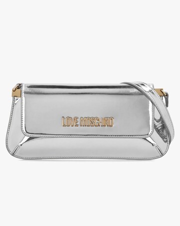 Love Moschino Smart Silver Evening Shoulder Bag