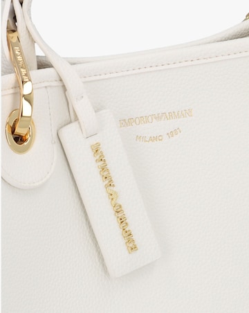 Emporio Armani White Pebbled Shopper With Pouch