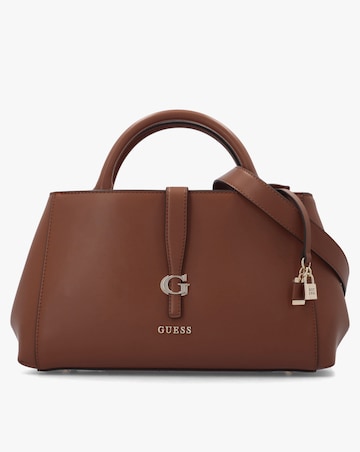 Guess Carrie Girlfriend Cognac Satchel Bag