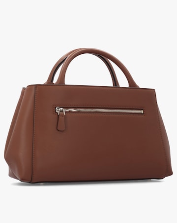 Guess Carrie Girlfriend Cognac Satchel Bag
