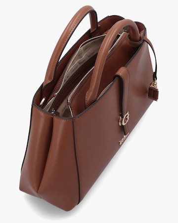 Guess Carrie Girlfriend Cognac Satchel Bag