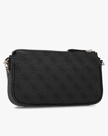 Guess Noelle Double Pouch Coal Logo Cross-Body Bag
