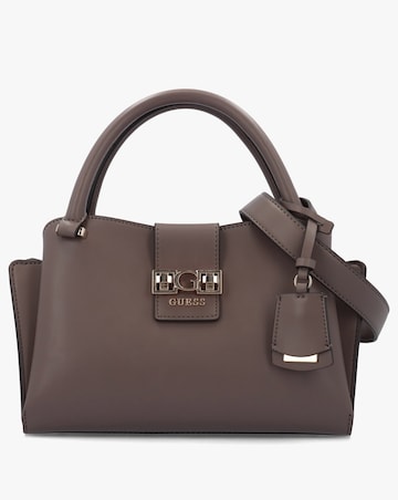 Guess Jane Small Dark Taupe Satchel Bag
