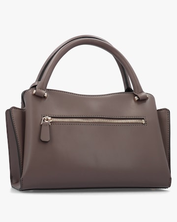 Guess Jane Small Dark Taupe Satchel Bag