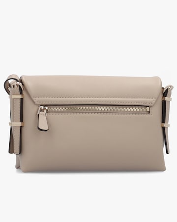 Guess Lefia Large Flap Taupe Shoulder Bag