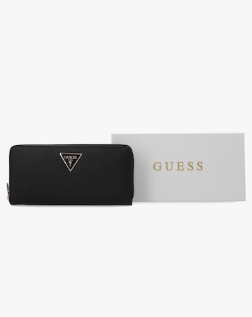 Guess Laurel II Large Black Zip Around Wallet