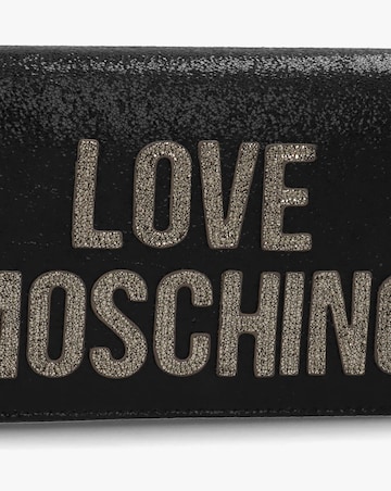 Love Moschino Smart Logo Black Shoulder Bag