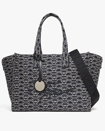 Emporio Armani Canvas Jacquard Denim Tote Bag