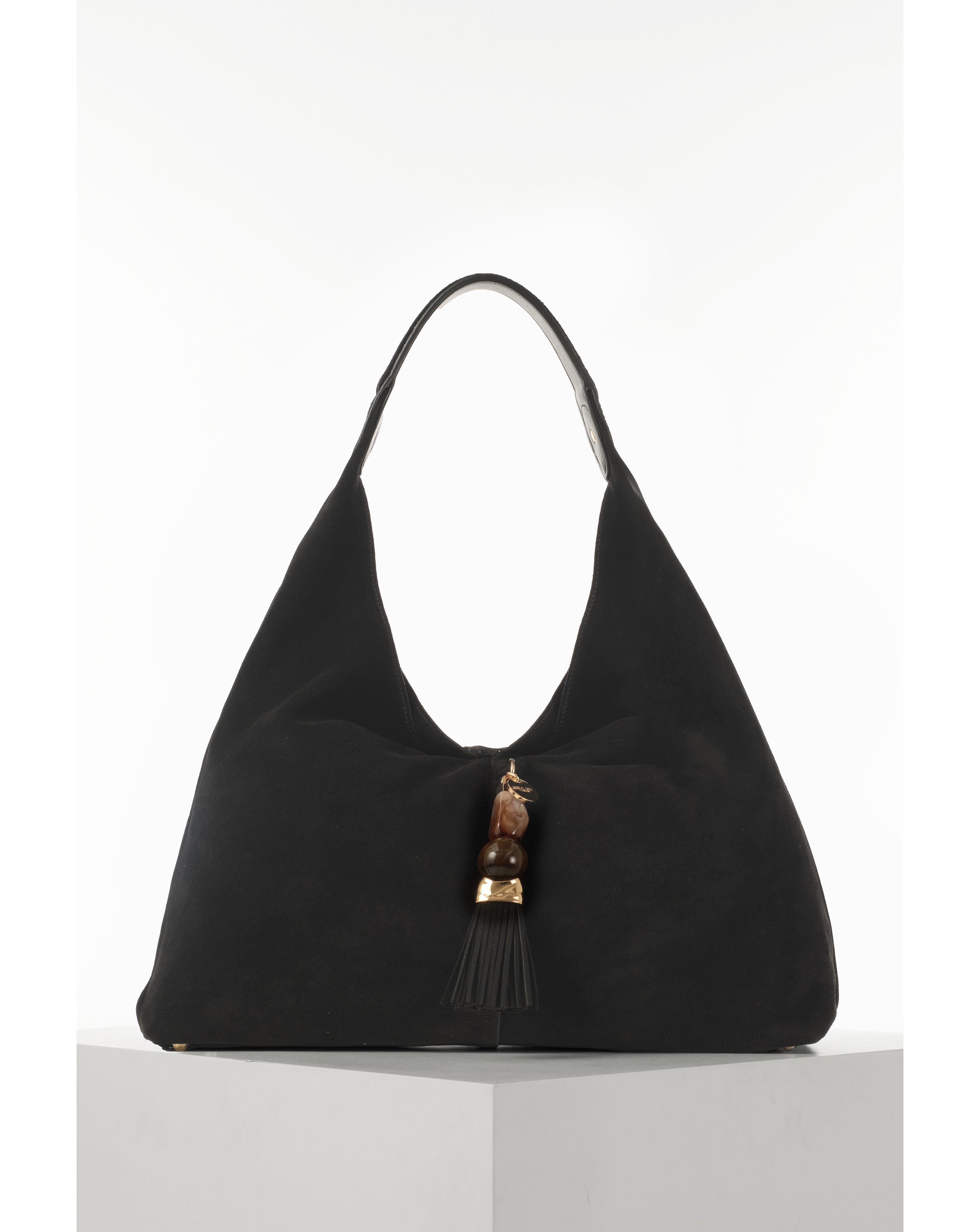 Luella Grey Pandora Black Suede Hobo