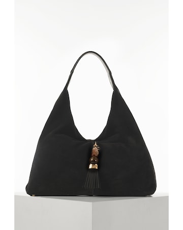 Luella Grey Pandora Black Suede Hobo