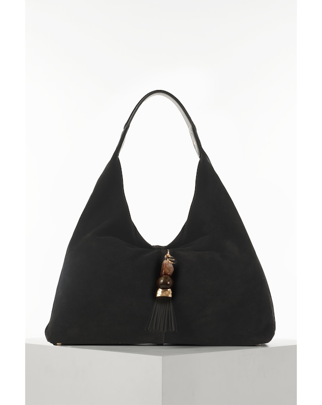 Luella Grey  Pandora Black Suede Hobo