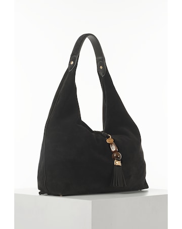 Luella Grey Pandora Black Suede Hobo