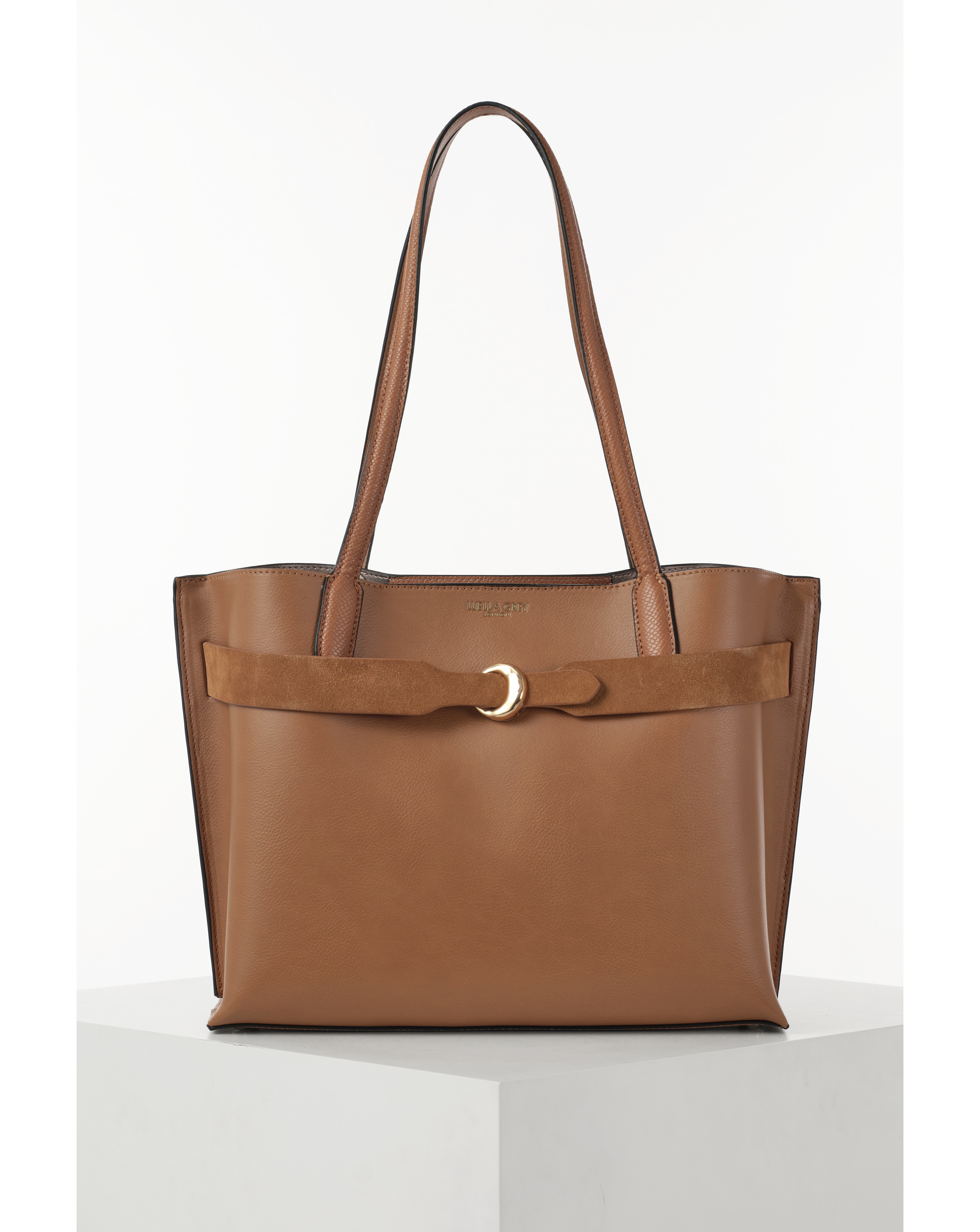 New In - Luella Grey Connie Camel Laptop Tote