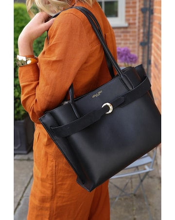 Luella Grey Connie Black Laptop Tote