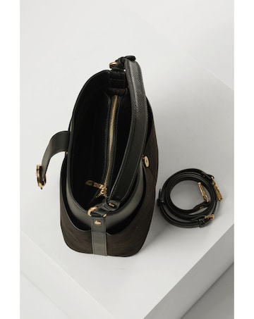 Luella Grey Indra Black Bucket Crossbody