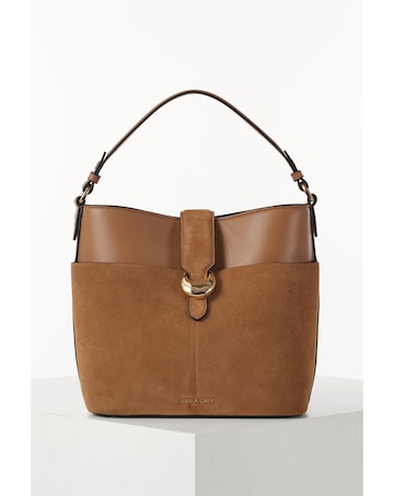 Luella Grey Indra Camel Bucket Crossbody