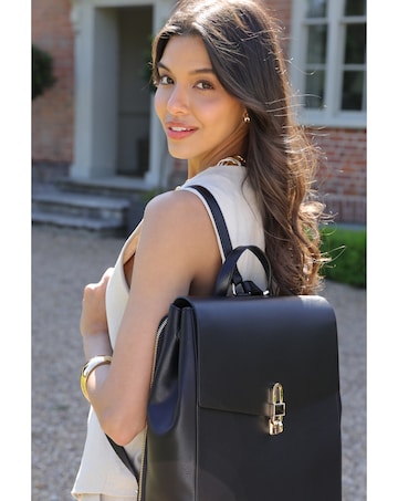 Luella Grey Hilda Black Laptop Rucksack