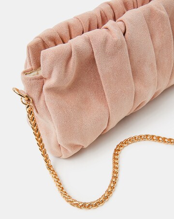 Accessorize Ruched Faux Suede Clutch Bag