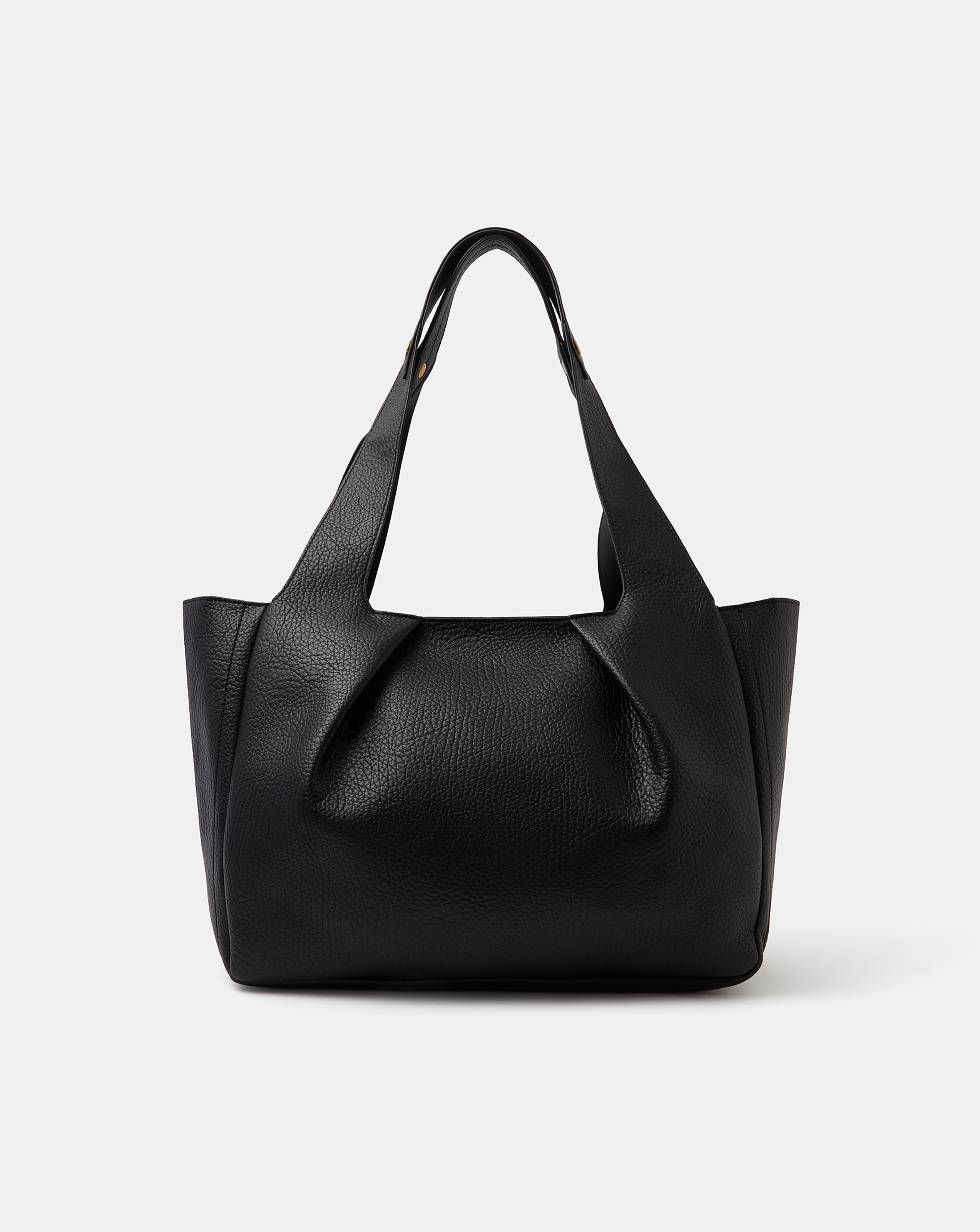 New In - Accessorize Pleated Leather Shoulder Bag