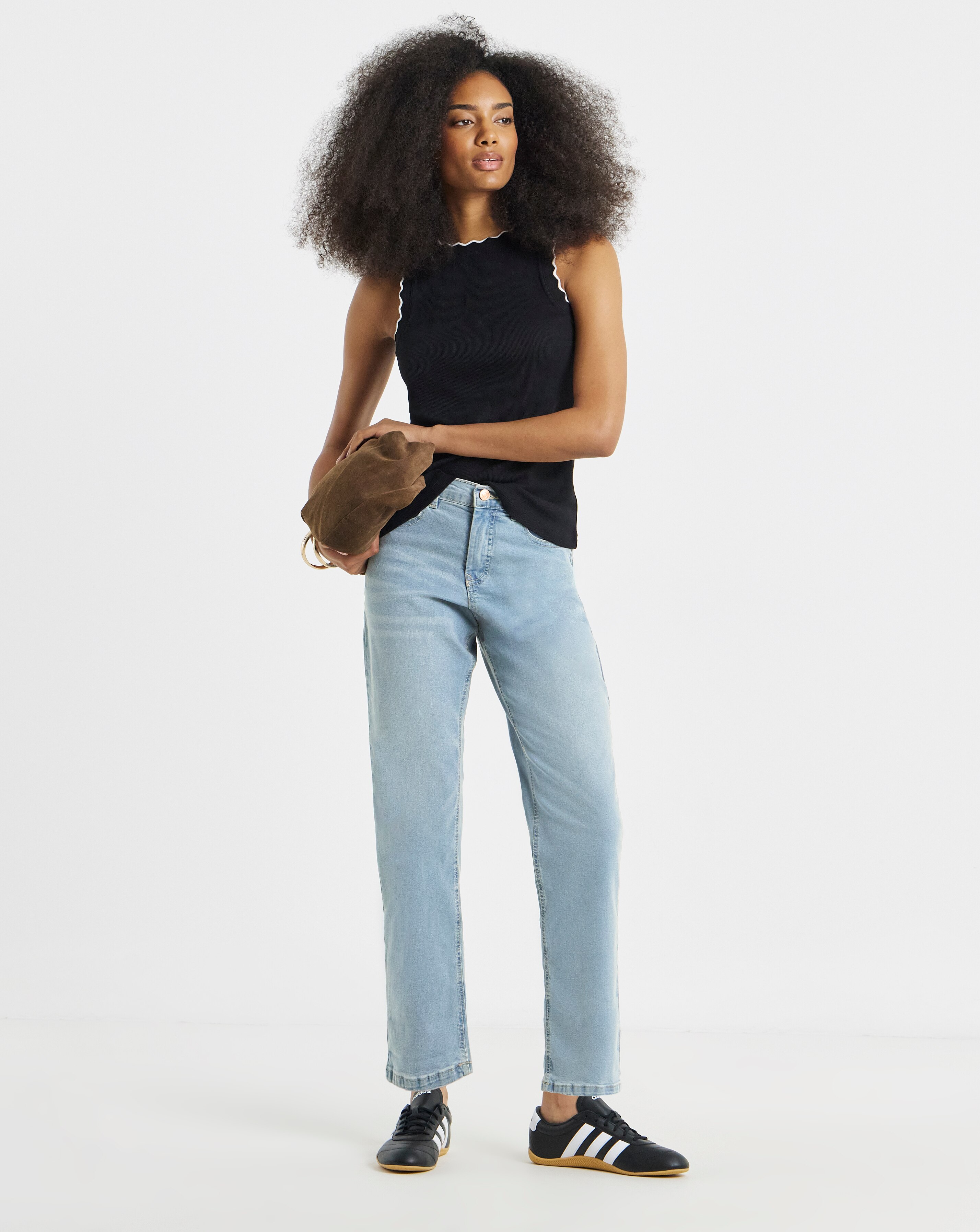 Simply Be Light Wash 24/7 Boyfriend Jeans