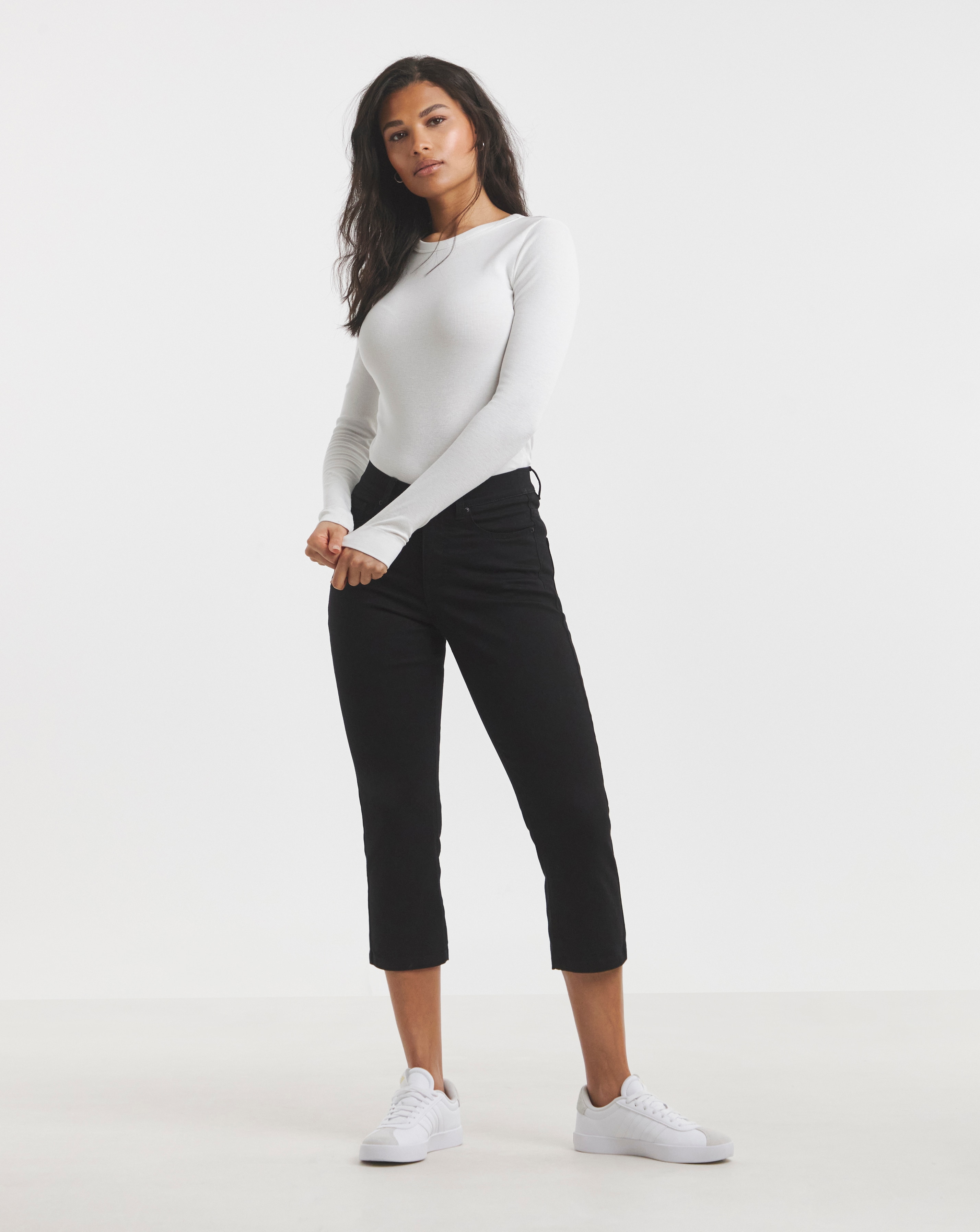 Simply Be Black 24/7 Slim Crop Jeans