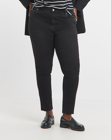 Simply Be Black Comfort Stretch Finish Ankle Grazer Jeans
