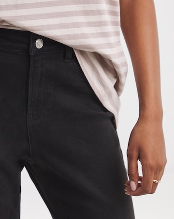 Simply Be Black Comfort Stretch Finish Ankle Grazer Jeans