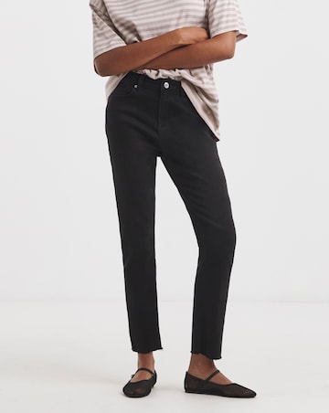 Simply Be Black Comfort Stretch Finish Ankle Grazer Jeans