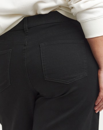 Simply Be Black 24/7 Cropped Wide Leg Jeans