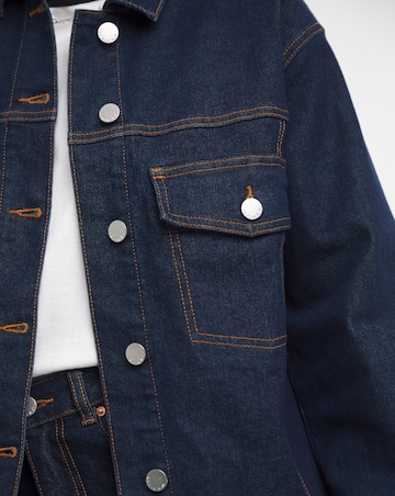 Indigo Contrast Stitch Boxy Denim Jacket