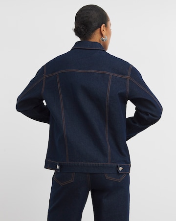 Indigo Contrast Stitch Boxy Denim Jacket