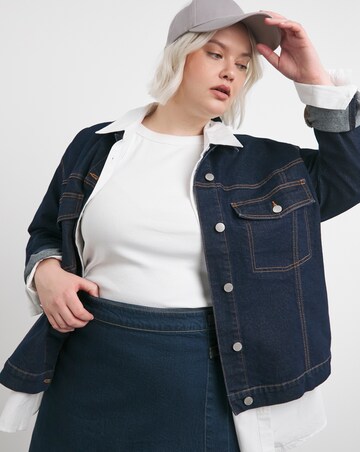 Indigo Contrast Stitch Boxy Denim Jacket