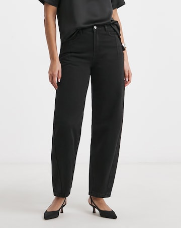 Black Barrel Leg Jeans