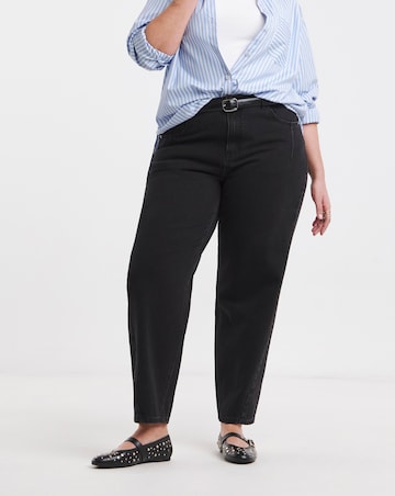 Black Barrel Leg Jeans