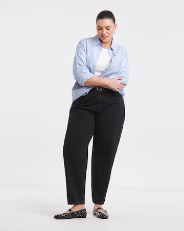 Black Barrel Leg Jeans