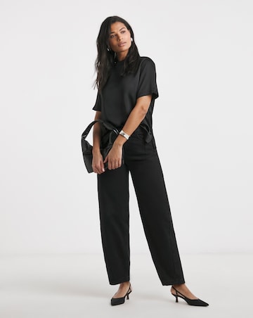 Black Barrel Leg Jeans