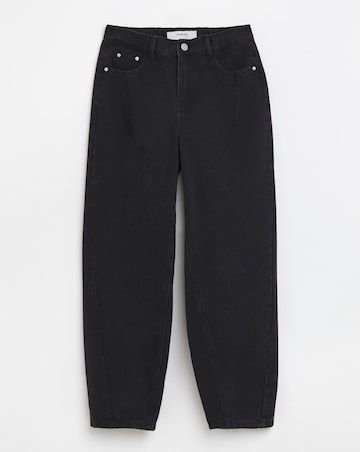 Black Barrel Leg Jeans