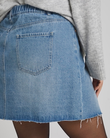 Light Mid Blue 5 Pocket Denim Mini Skirt
